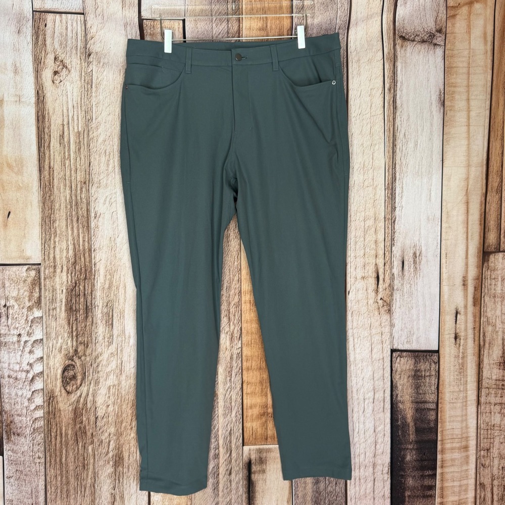 Lululemon ABC Classic-Fit Warpstreme Pants Dark Gray Versatile Comfort Size 38